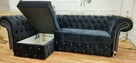 Narożnik glamour 250x160 f spania chesterfield głęboki pik - 6
