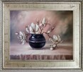 Magnolia, ręcznie malowany obraz olejny, L. Olbrycht - 5