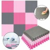 Mata puzzle eva piankowa różowo-szara 180x180cm 9szt - 1