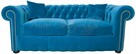 Pikowana SOFA CHESTERFIELD NORMAL 3 OS. plusz tkanina RATY - 2