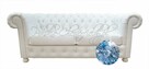 Skórzana Pikowana SOFA CHESTERFIELD CANON 2 OS. kryształki s - 2