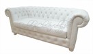 Skórzana Pikowana SOFA CHESTERFIELD CANON 2 OS. kryształki s - 10