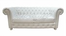 Skórzana Pikowana SOFA CHESTERFIELD CANON 2 OS. kryształki s - 3