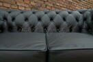 Pikowana SOFA CHESTERFIELD NORMAL 2 OS. skóra naturalna RATY - 4