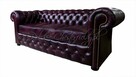 Skórzana SOFA Pikowana CHESTERFIELD NORMAL 3 OS. RATY - 3