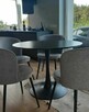 stół okrągły czarny fornirowany - 2