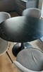 stół okrągły czarny fornirowany - 1