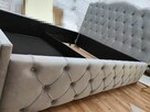 Piękne łóżko glamour chesterfield białe 160x200 - 3