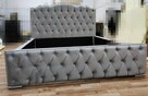 Piękne łóżko glamour chesterfield białe 160x200 - 6