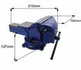 Imadło ślusarskie OBROTOWE z kowadłem 100mm Stal HARTOWANA - 6