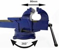 Imadło ślusarskie OBROTOWE z kowadłem 100mm Stal HARTOWANA - 4
