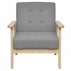 vidaXL Fotel, jasnoszary, tkanina - 2