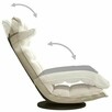 vidaXL Obrotowe krzesło podłogowe, kremowe, obite aksamitem - 6
