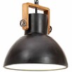vidaXL Industrialna lampa wisząca, 25 W, czarna, okrągła, 30 - 1