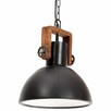 vidaXL Industrialna lampa wisząca, 25 W, czarna, okrągła, 30 - 2