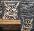Portret psa (kota) farbami na płótnie na zmówienie - 7