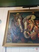 Piękny obraz na płótnie człowiek z fajka i konie - 3