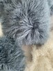 Poduszki z jagnięcej skóry Tybet niebieskie - 3
