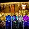 Sople 200 300 500 LED Kurtyna 8 funkcji 4 kolory HURT - 3