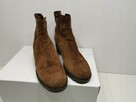 38 GABOR buty damskie botki brązowe zamsz na traperze obcas - 4