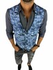 GIOVANNI PERA kamizelka męska D628 niebieska napisy jeans - 7