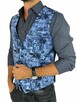 GIOVANNI PERA kamizelka męska D628 niebieska napisy jeans - 3