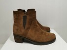 38 GABOR buty damskie botki brązowe zamsz na traperze obcas - 3