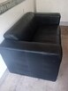 Sofa kanapa dwuosobowa skórzana czarna sofy kanapy skórzane - 2
