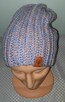 Czapka smerfetka beanie szydełko handmade - 2