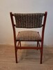 Krzesła drewniane z beżowym obiciem (2 szt.), Vintage, - 4