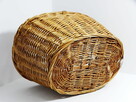 Duży kosz wiklinowy o wymiarach 52 × 35 × 33 cm (wysokość z - 5