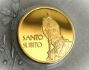 Jan Paweł II Santo Subito 2011 pozłacana moneta Skarbiec - 3