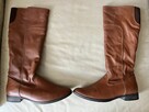 TANIO brązowe, ocieplane futerkiem, długie kozaki muszkieter - 2