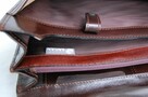 Sagan, nowa torba, teczka męska, skórzana, skóra, brąz - 14