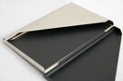 Wizytownik, etui na wizytówki, stal, geometryczny design - 5