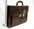 Sagan, nowa torba, teczka męska, skórzana, skóra, brąz - 5