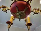Piękny mosiężny sześcioramienny Francuski żyrandol. - 6