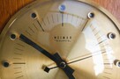 Zegar ścienny Weimar mosiądz teak modernizm Niemcy GDR - 6