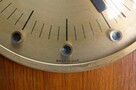 Zegar ścienny Weimar mosiądz teak modernizm Niemcy GDR - 7