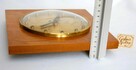 Zegar ścienny Weimar mosiądz teak modernizm Niemcy GDR - 4