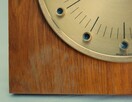 Zegar ścienny Weimar mosiądz teak modernizm Niemcy GDR - 9