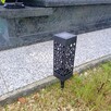 Lampion znicz solarny LED czujnik zmierzchu świeczka - 3