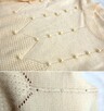 Sweter damski z wełną 34 XS ecru kremowobiały, perły - 3