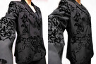 Gerry Weber czarna marynarka/żakiet damski 42XL kwiaty welur - 3