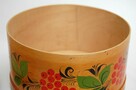 Chochłoma jarzębina ręcznie malowany okrągły pojemnik drewno - 6