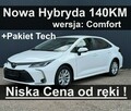 Toyota Corolla Nowa Hybryda 140KM 1,8 Pakiet Tech Comfort Kamera Dostępny  - 1272zł - 1