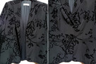 Gerry Weber czarna marynarka/żakiet damski 42XL kwiaty welur - 6
