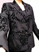Gerry Weber czarna marynarka/żakiet damski 42XL kwiaty welur - 2