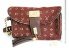 Zamszowa, brązowa torebka na ramię Louis Vuitton, replika - 11