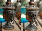 Samowar miniatura figurka metaloplastyka miedź Rosja ZSRR - 8